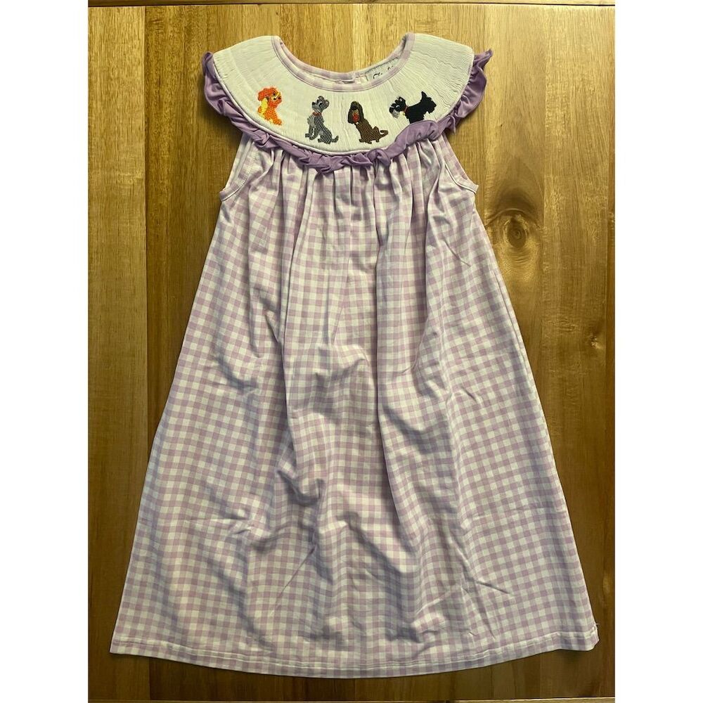 Frilly Little Things Girls Disney Lady & Tramp Dress Size 3T Smocked